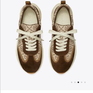 Tory Burch Brown and Cream Sneakers
